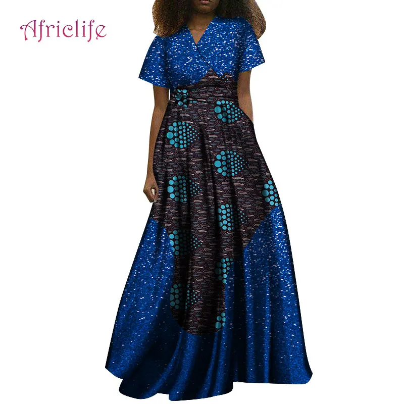 African Maxi Dresses for Women Ankara Fabric Patchwork Gliter Material Party Wedding Floor Length Cotton Women Dress WY8871
African Maxi Dresses for Women Ankara Fabric Patchwork Gliter Material Party Wedding Floor Length Cotton Women Dress WY8871