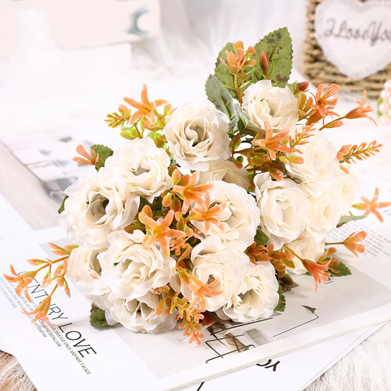 32 Cm Artificial Flower Rose Bouquet Multiple Colour Home Garden Diy Decor for Thanksgiving Wedding Potted Flowers Arrangement
32 Cm Artificial Flower Rose Bouquet Multiple Colour Home Garden Diy Decor for Thanksgiving Wedding Potted Flowers Arrangement