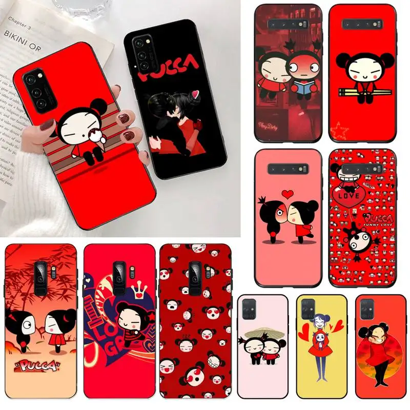 Милый мультяшный чехол Pucca для телефона Samsung S20 plus Ultra S6 S7 edge S8 S9 S10 5G|Бамперы| |