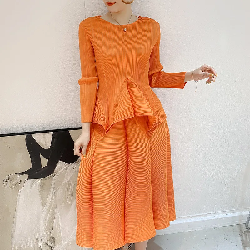 Ma004 Fashion Womens Pleated Solid Loose Two Piece Set Vintage O-neck Top+Elastic High Waist Wide Leg Pants Suit
Ma004 Fashion Womens Pleated Solid Loose Two Piece Set Vintage O-neck Top+Elastic High Waist Wide Leg Pants Suit