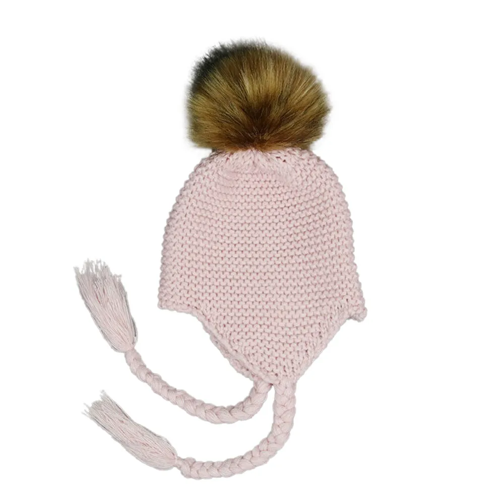 Фото 2019 зимние детские вязаные шапочки теплые шерстяные помпоны кашемировые с