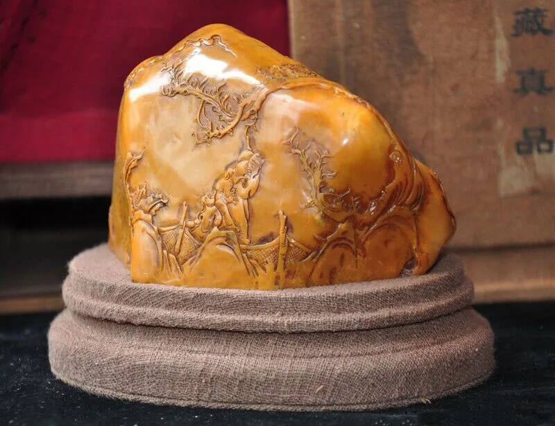 wedding decoration 7"Natural Tianhuang Shoushan Stone Shanzi pine Old man Seal stamp signet Box set
wedding decoration 7"Natural Tianhuang Shoushan Stone Shanzi pine Old man Seal stamp signet Box set