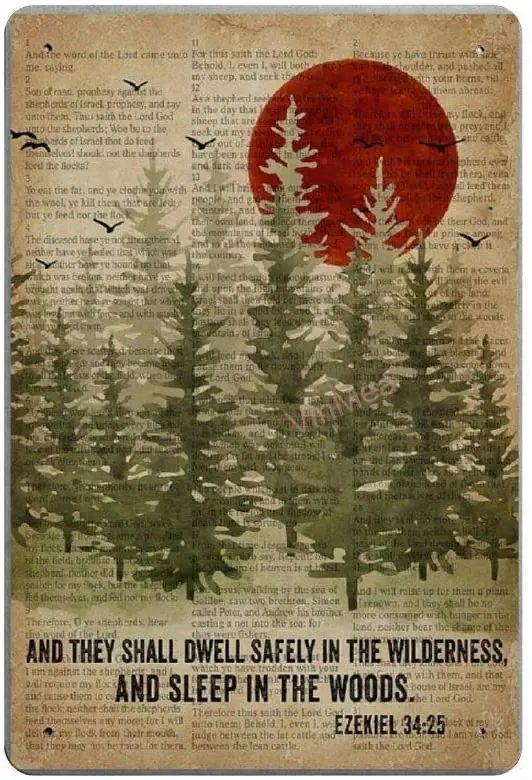 And They Shall Dwell Safely In The Wilderness Novelty Parking Retro Metal Tin Sign Plaque Poster Wall Decor Art Shabby 12X8 Inch
And They Shall Dwell Safely In The Wilderness Novelty Parking Retro Metal Tin Sign Plaque Poster Wall Decor Art Shabby 12X8 Inch