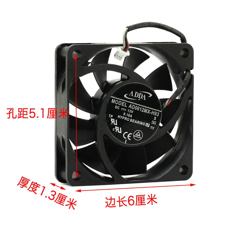 Projector cooling fan AD0612MX-H93 6 cm 6013 12V 0.18A high volume fan supports speed measurement
Projector cooling fan AD0612MX-H93 6 cm 6013 12V 0.18A high volume fan supports speed measurement