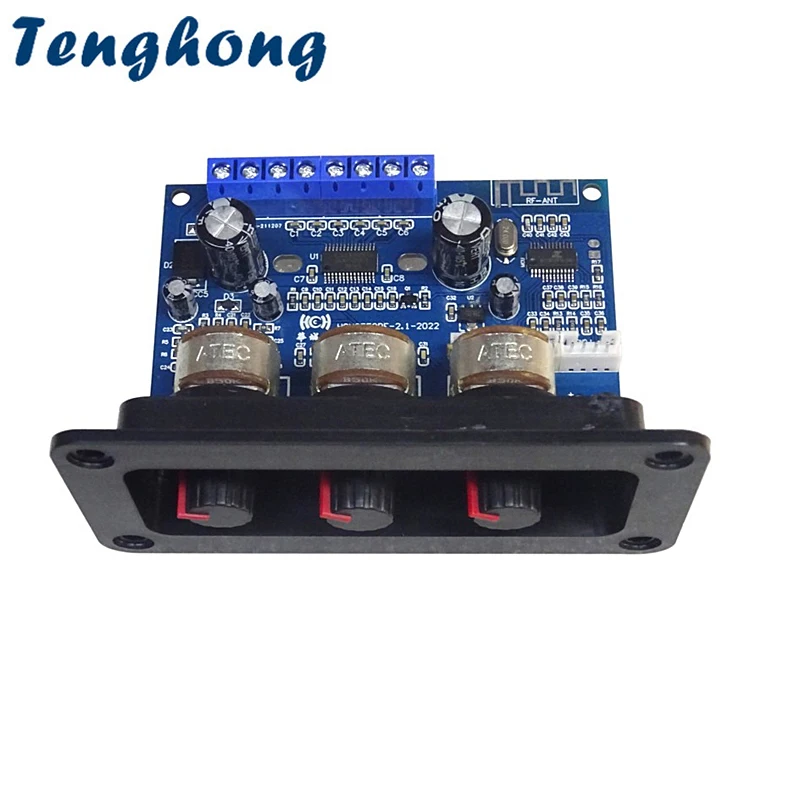 Tenghong 2,1 канальный сабвуфер Bluetooth 5.0 Плата усилителя мощности 25 Вт * 2 + 50 Вт цифровой звуковой усилитель с панелью для домашнего аудио
Tenghong 2,1 канальный сабвуфер Bluetooth 5.0 Плата усилителя мощности 25 Вт * 2 + 50 Вт цифровой звуковой усилитель с панелью для домашнего аудио