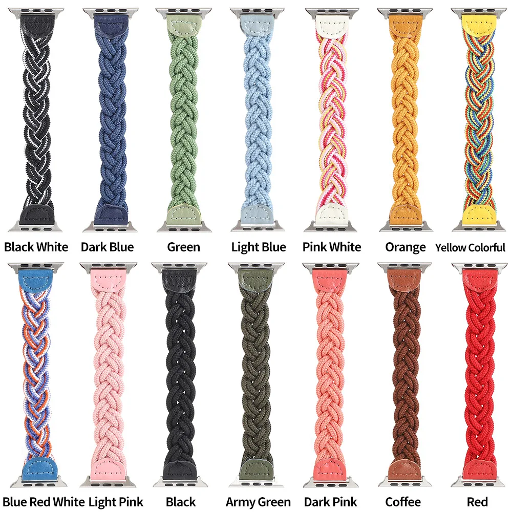 Fashion Nylon Strap for Apple Watch SE Band Series 6 5 4 3 Elastic Woven Rope Bracelet 40mm 44mm 38mm 42mm for iWatch Wrist Belt
Fashion Nylon Strap for Apple Watch SE Band Series 6 5 4 3 Elastic Woven Rope Bracelet 40mm 44mm 38mm 42mm for iWatch Wrist Belt