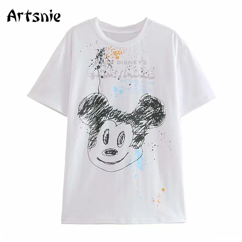 Artsnie, футболка с Микки Маусом из мультфильма, женская летняя футболка с круглым вырезом, топы с короткими рукавами, уличная одежда, белые пов...
Artsnie, футболка с Микки Маусом из мультфильма, женская летняя футболка с круглым вырезом, топы с короткими рукавами, уличная одежда, белые пов...