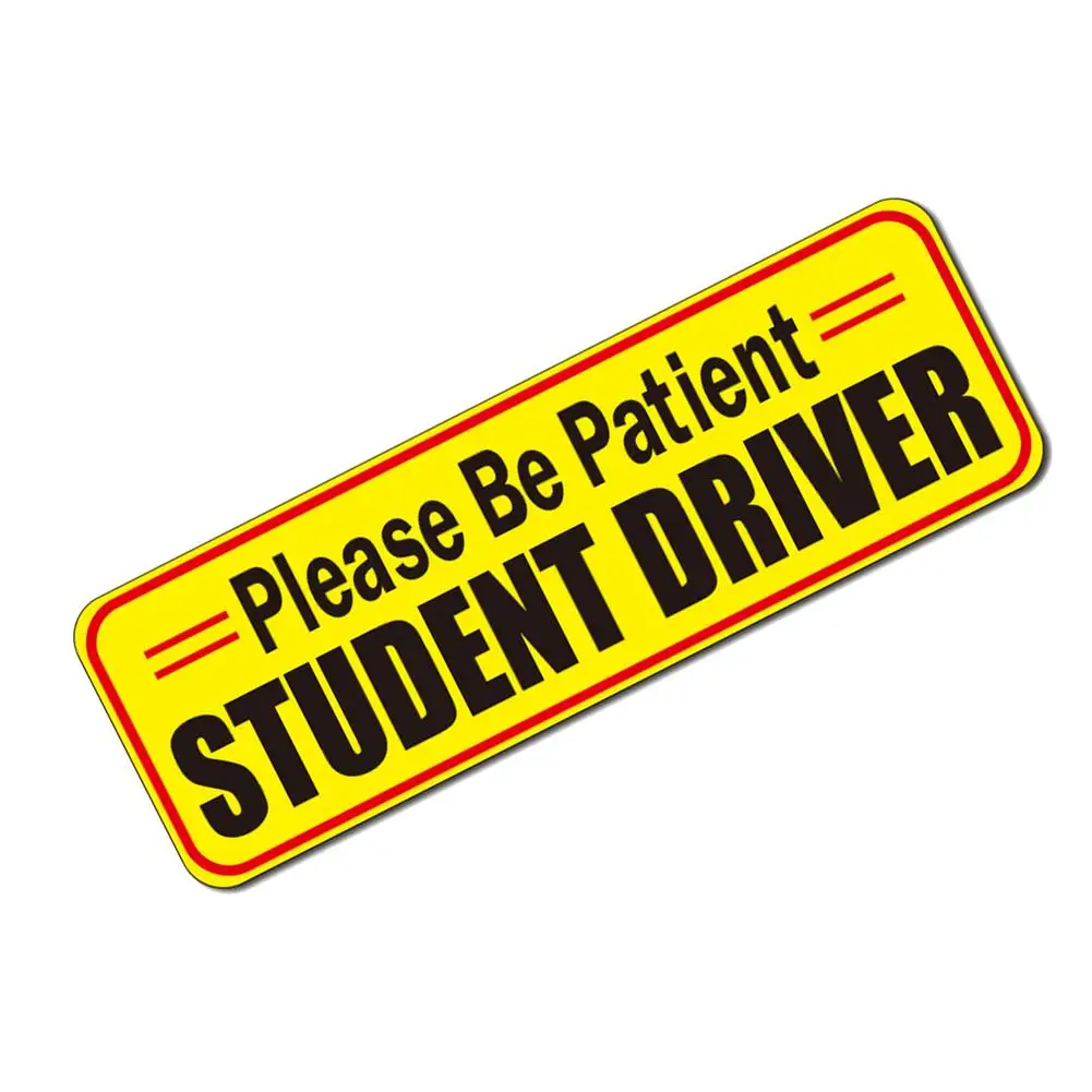 Car Bumper Sticker Please Be Patient Student Driver Safety Signs Waterproof Reflective Reusable Vehicle Safety Magnets Stickers
Car Bumper Sticker Please Be Patient Student Driver Safety Signs Waterproof Reflective Reusable Vehicle Safety Magnets Stickers