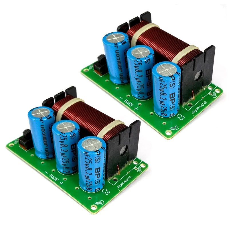 2X 200W Pure Bass Speaker Crossover 1 Way Frequency Divider for 5 inch-10 inch Speaker
2X 200W Pure Bass Speaker Crossover 1 Way Frequency Divider for 5 inch-10 inch Speaker