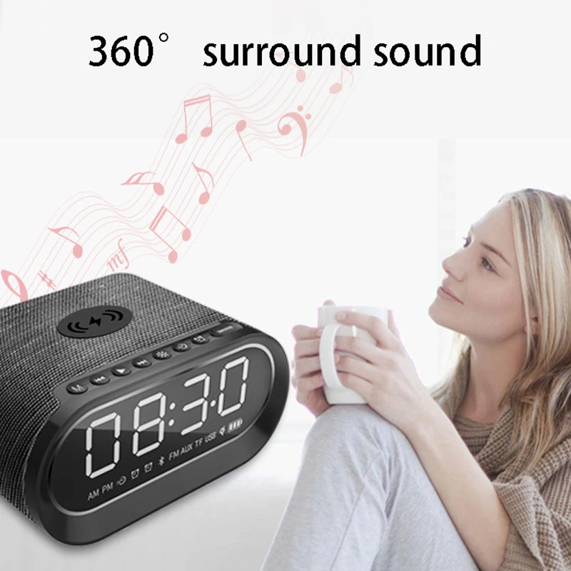 YABA The New Wireless Charging Portable Wireless Bluetooth Speaker Alarm Clock Subwoofer with Wireless Charging FM Radio AUX TF
YABA The New Wireless Charging Portable Wireless Bluetooth Speaker Alarm Clock Subwoofer with Wireless Charging FM Radio AUX TF