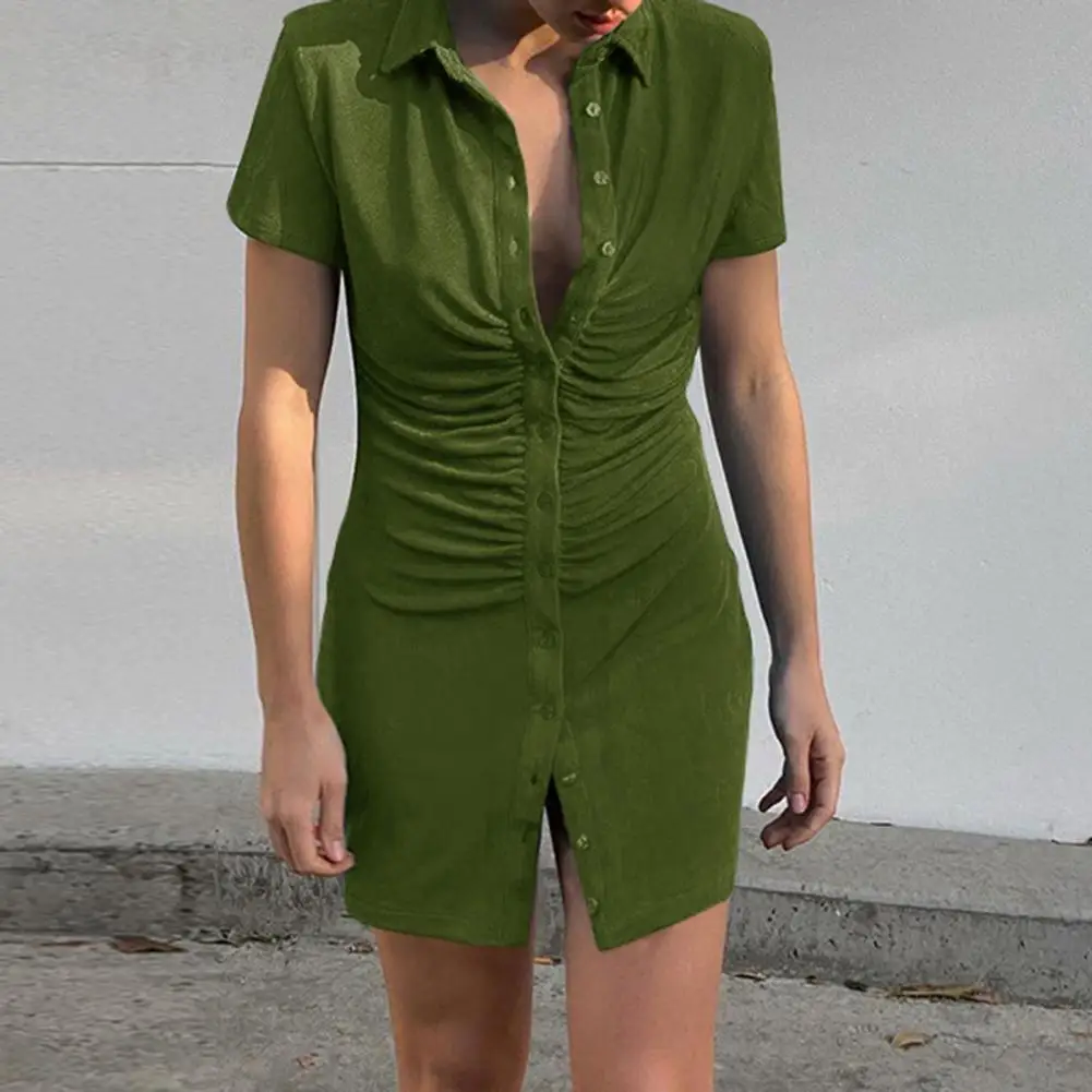 2021 Bodycon Dress Turndown Collar Skinny Women Ruched Solid Slim Skirt for Dating Daily Wear Or Travel
2021 Bodycon Dress Turndown Collar Skinny Women Ruched Solid Slim Skirt for Dating Daily Wear Or Travel