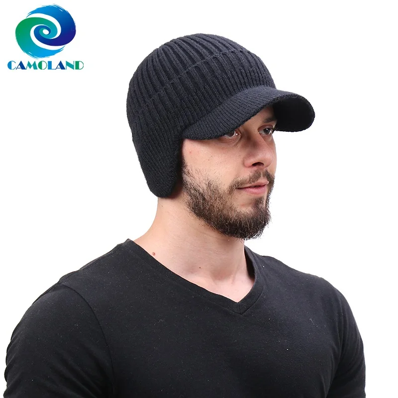 CAMOLAND Autumn Winter Knitted Hats Women Men Outdoor Ear Flap Skullcap Warm Soft Beanies With Brim Casual Bonnet Hat
CAMOLAND Autumn Winter Knitted Hats Women Men Outdoor Ear Flap Skullcap Warm Soft Beanies With Brim Casual Bonnet Hat