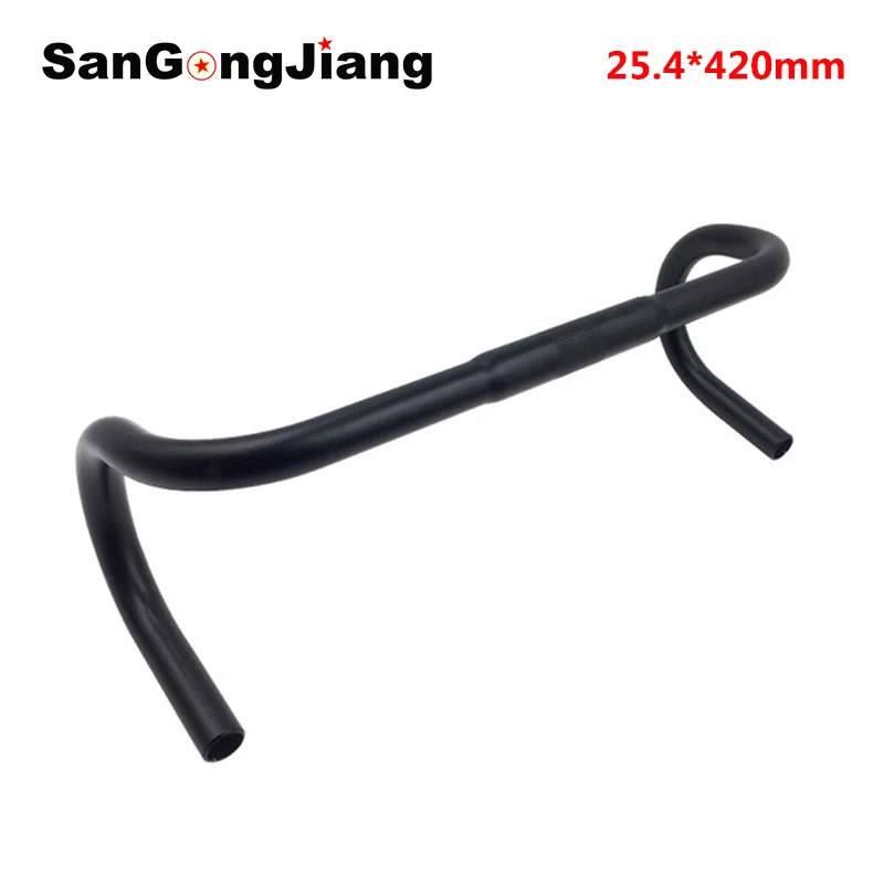 25.4mm Road Bike Handlebar Aluminum Alloy Steering Wheel Fixie bike curved handlebar Bicycle Accessories 420mm
25.4mm Road Bike Handlebar Aluminum Alloy Steering Wheel Fixie bike curved handlebar Bicycle Accessories 420mm
