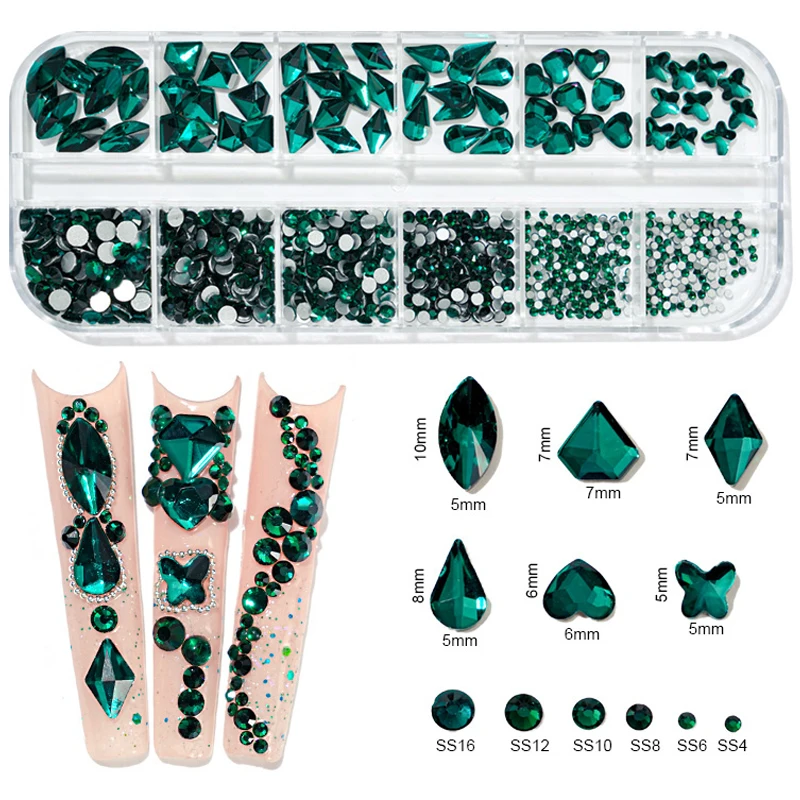 12Girds Box Multi Size AB Colorful Hotfix Rhinestones Flatback Crystals Diamonds Gems 3D Glitter Nail Art Luxurious Decorations
12Girds Box Multi Size AB Colorful Hotfix Rhinestones Flatback Crystals Diamonds Gems 3D Glitter Nail Art Luxurious Decorations