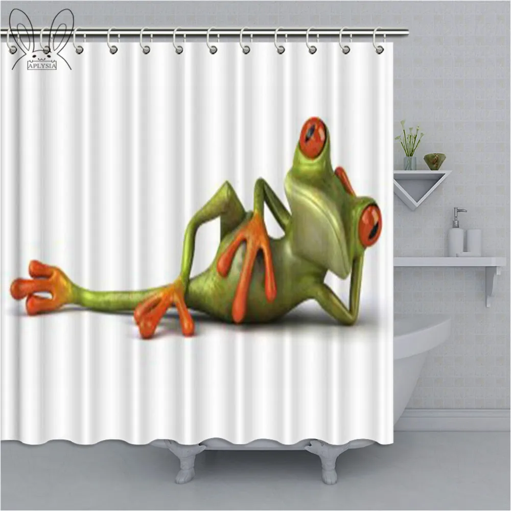 Aplysia Lovely Cute Frog Bath Curtain 3D Waterproof Polyester Fabric Shower Curtain Home Decor Animal Printed Bathroom Curtains
Aplysia Lovely Cute Frog Bath Curtain 3D Waterproof Polyester Fabric Shower Curtain Home Decor Animal Printed Bathroom Curtains