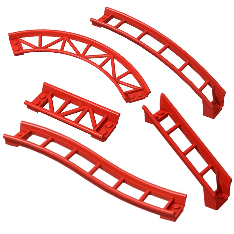 

Bricks Roller Coaster Rail Bow /Slope With Shaft /Edges Part Building Block Toys Compatible 25061 26559 26560 26561 34738 26022