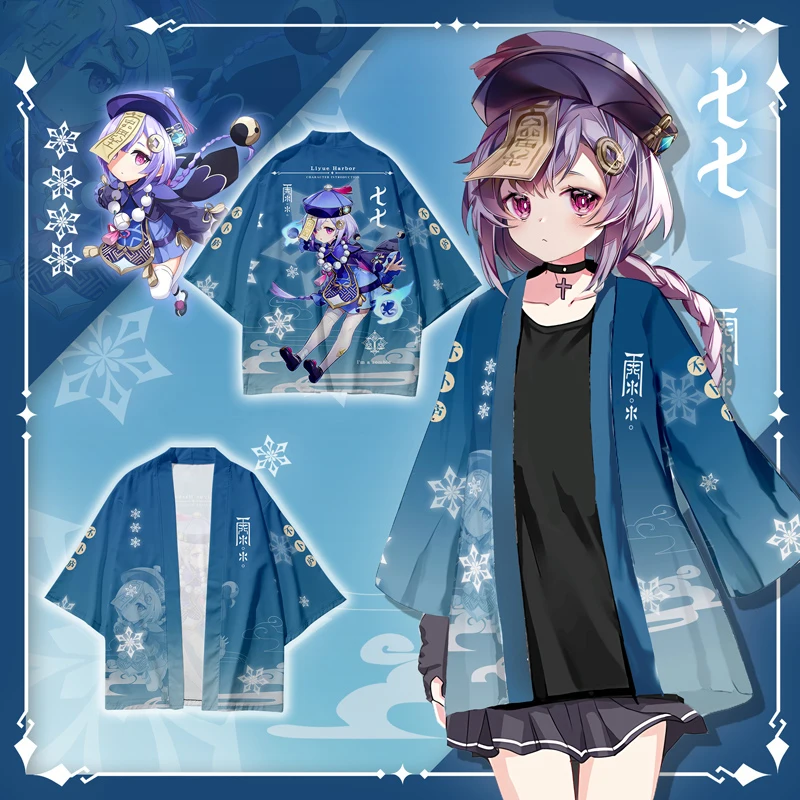 Кимоно геншин из игры Genshin Impact Xiao японское кимоно хаори юката для косплея для женщин/мужчин модное летнее кимоно с коротким рукавом рубашки
Кимоно геншин из игры Genshin Impact Xiao японское кимоно хаори юката для косплея для женщин/мужчин модное летнее кимоно с коротким рукавом рубашки