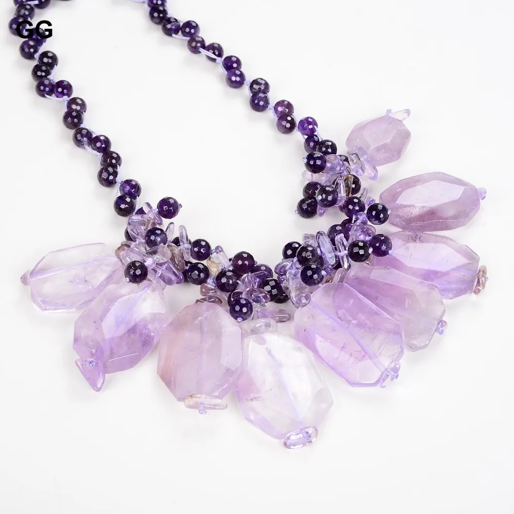 GG Jewelry Charming! Purple Amethyst Gems Stone Necklace
GG Jewelry Charming! Purple Amethyst Gems Stone Necklace