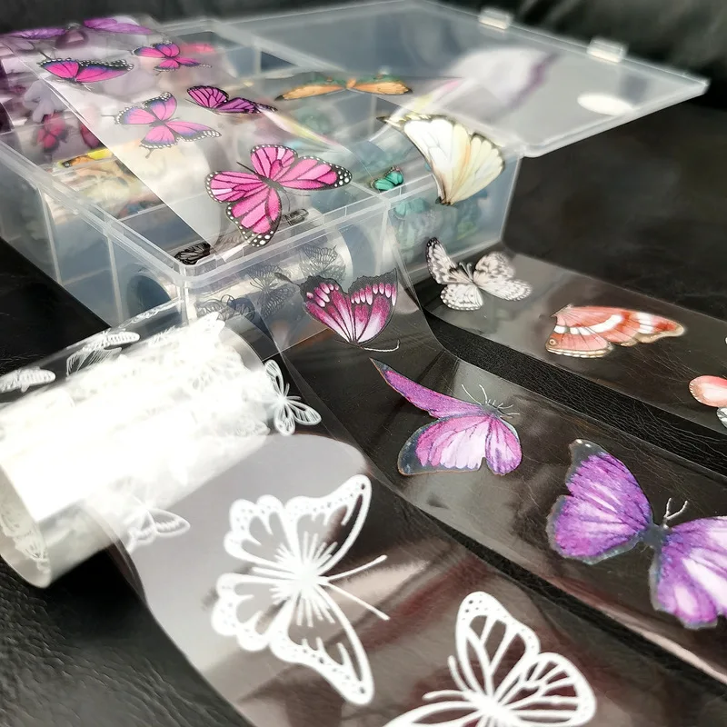 10Roll/set Butterfly Nail Foils Black White Nail Art Stickers Decals Slider Nail Transfer Foil 50x4cm Wraps Flowers Manicure
10Roll/set Butterfly Nail Foils Black White Nail Art Stickers Decals Slider Nail Transfer Foil 50x4cm Wraps Flowers Manicure