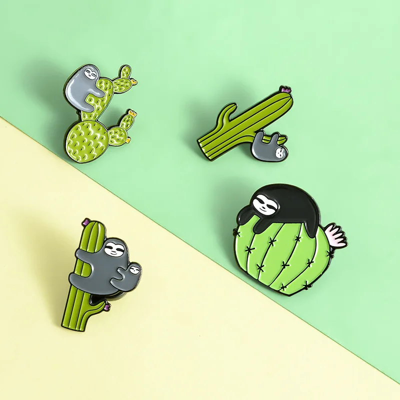 Cute Sloth Cactus Brooch Backpack Badges Enamel Pins Shirt Lapel Broche for Men Women Badge Pines Brooches Jewelry Accessories
Cute Sloth Cactus Brooch Backpack Badges Enamel Pins Shirt Lapel Broche for Men Women Badge Pines Brooches Jewelry Accessories