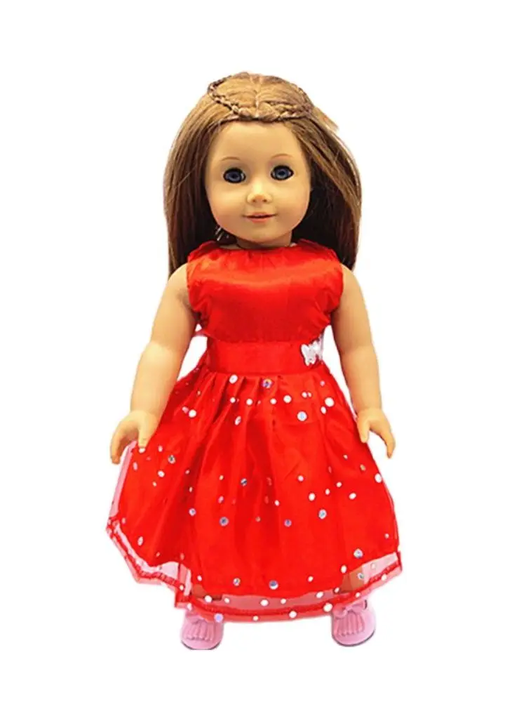 Retro Red Long Dress for 18 Inches (46cm) American Girl Reborn Newborn Doll Accessories 
Retro Red Long Dress for 18 Inches (46cm) American Girl Reborn Newborn Doll Accessories