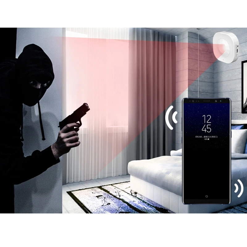 Smart PIR Motion WiFi Human Body Sensor Security Burglar Alarm APP Control Smart Home Intelligent System Remote Control 28GF
Smart PIR Motion WiFi Human Body Sensor Security Burglar Alarm APP Control Smart Home Intelligent System Remote Control 28GF