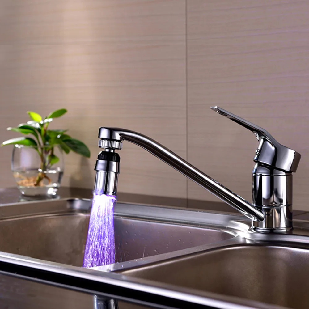 Adjusting 360 Rotate Water Kitchen Sink 7Color Change Water Glow Water Stream Shower LED Faucet Taps Light Water Sprayer Nozzle
Adjusting 360 Rotate Water Kitchen Sink 7Color Change Water Glow Water Stream Shower LED Faucet Taps Light Water Sprayer Nozzle