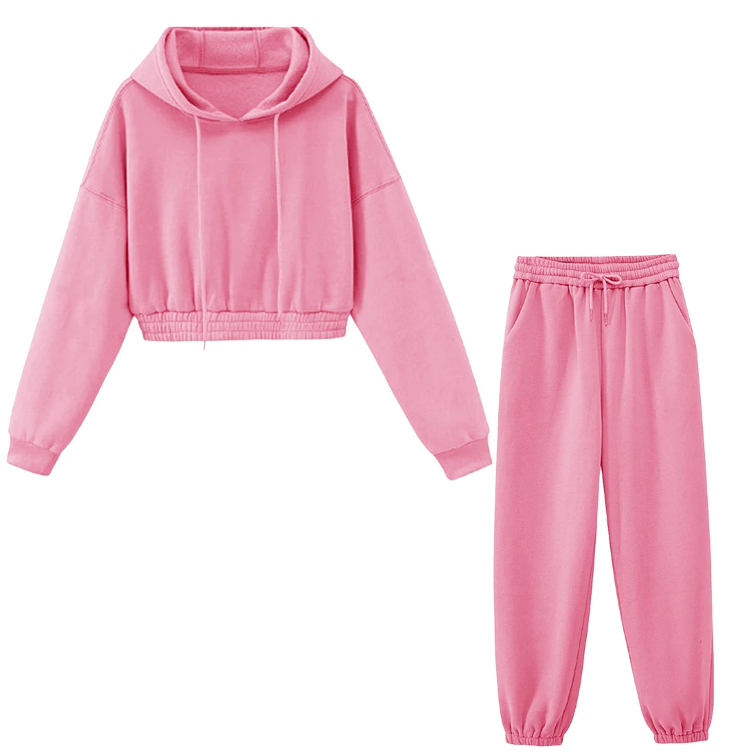 Solid Casual Tracksuit Women 2020 Autumn Winter Thick Fleece 100% Cotton Suit 2 Pieces Sets Hoodies Sweatshirt And Pants Suits 
Solid Casual Tracksuit Women 2020 Autumn Winter Thick Fleece 100% Cotton Suit 2 Pieces Sets Hoodies Sweatshirt And Pants Suits