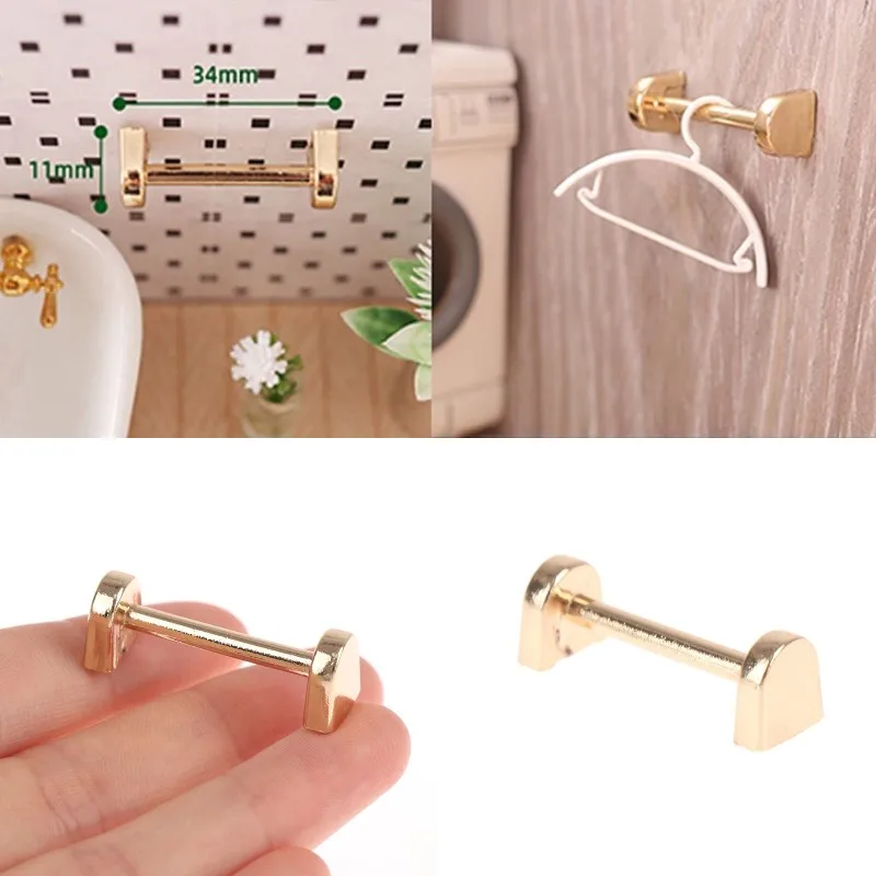 1:12 Dollhouse Miniature Metal Wall Hanger Wall Rod Storage Rack Bathroom Towel Rack Furniture Accessories
1:12 Dollhouse Miniature Metal Wall Hanger Wall Rod Storage Rack Bathroom Towel Rack Furniture Accessories