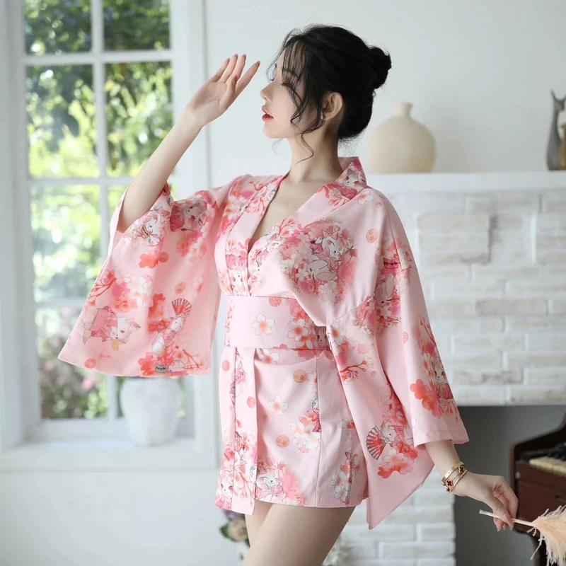 Japanese Style Sakura Girl Kimono Dress Yukata Bathrobe Women Floral Print Haori Japan Uniform Cosplay Costume Party Short Gown
Japanese Style Sakura Girl Kimono Dress Yukata Bathrobe Women Floral Print Haori Japan Uniform Cosplay Costume Party Short Gown