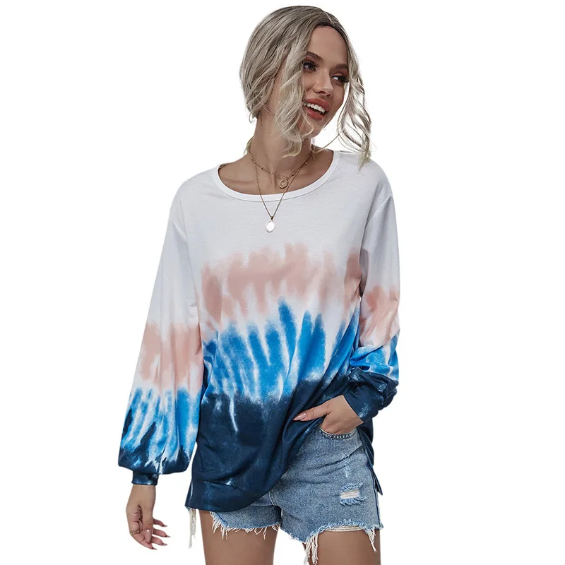 New Round Neck Tie-Dye Shirts Female Autumn and Winter Long Sleeve Pullover Loose Top
New Round Neck Tie-Dye Shirts Female Autumn and Winter Long Sleeve Pullover Loose Top