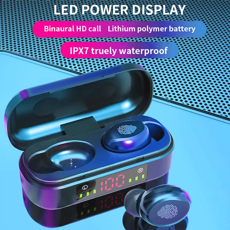 Headphones TWS Wireless Earphones Bluetooth Touch Control Sports Waterproof HiFi 9D Bass Stereo With Earphone Microphone Headset
Headphones TWS Wireless Earphones Bluetooth Touch Control Sports Waterproof HiFi 9D Bass Stereo With Earphone Microphone Headset