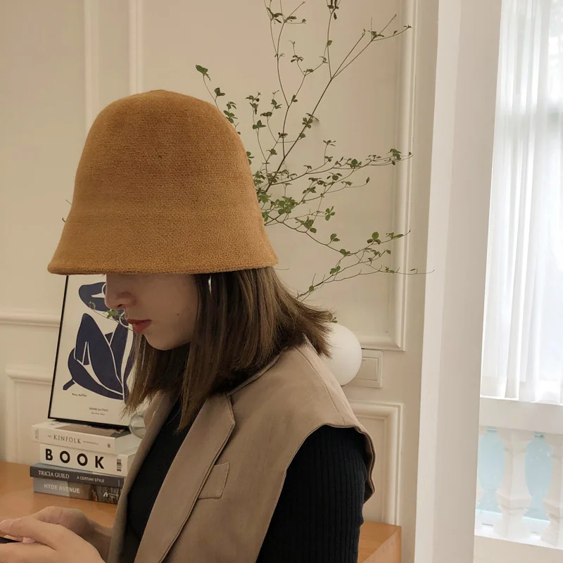 2020 Panama Warm Winter Women's Bucket Hat For Felt Wool Hat For Girl Winter Fashion Fur Black Fashion Hat Cap
2020 Panama Warm Winter Women's Bucket Hat For Felt Wool Hat For Girl Winter Fashion Fur Black Fashion Hat Cap
