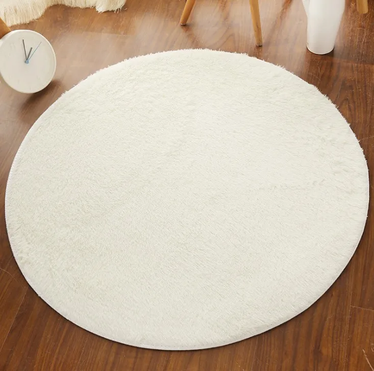 Solid Color Household Silk Thick Fluffy Round Carpet Living Room Silk Bath Carpet For Home Bedroom Decorative Home Decoration
Solid Color Household Silk Thick Fluffy Round Carpet Living Room Silk Bath Carpet For Home Bedroom Decorative Home Decoration