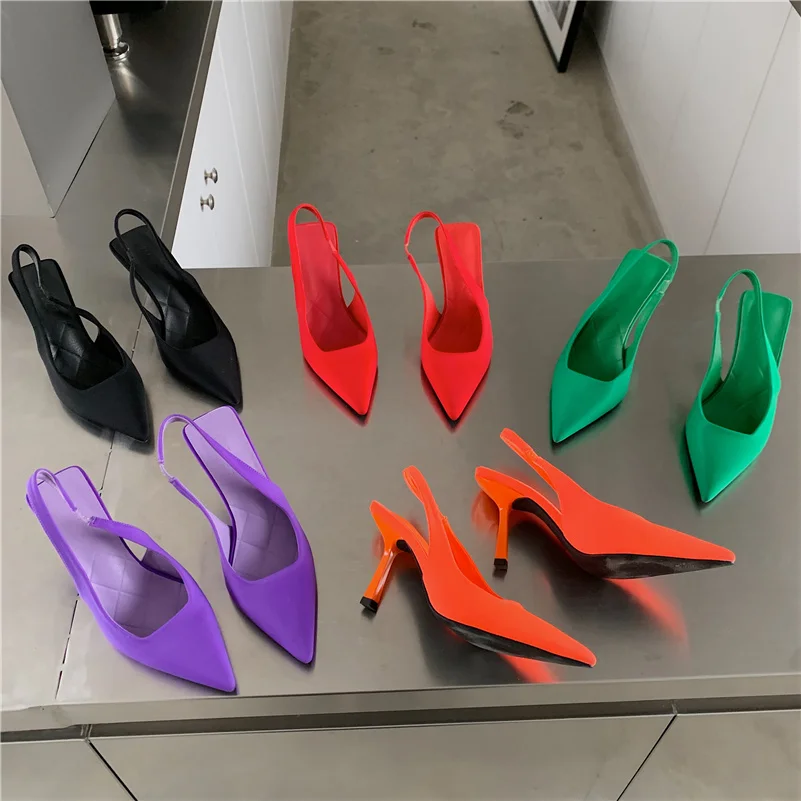 ZA Women Summer 9cm High Heels Sandals Lady Fetish Stiletto Heels Slingback Purple Green Mules Sandles Replica Designer Shoes
ZA Women Summer 9cm High Heels Sandals Lady Fetish Stiletto Heels Slingback Purple Green Mules Sandles Replica Designer Shoes