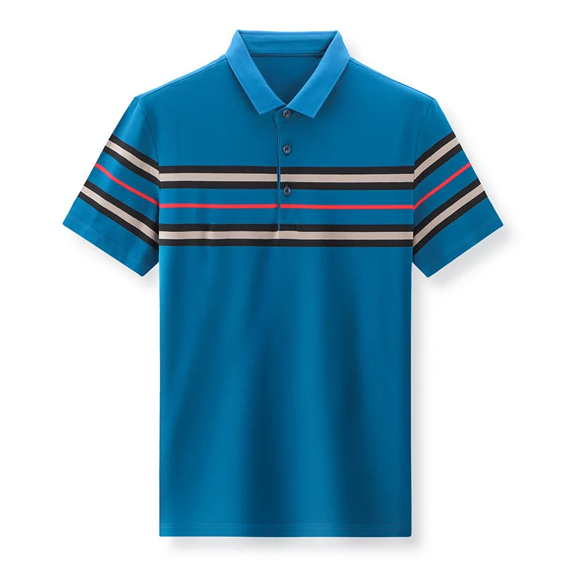2021 summer men's short sleeve T-shirt youth men's casual Lapel stripe short sleeve T-shirt 2109
2021 summer men's short sleeve T-shirt youth men's casual Lapel stripe short sleeve T-shirt 2109