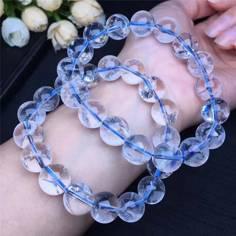 Natural rainbow white clear crystal ball beads bangle Gemstone bracelet reiki Healing gift
Natural rainbow white clear crystal ball beads bangle Gemstone bracelet reiki Healing gift