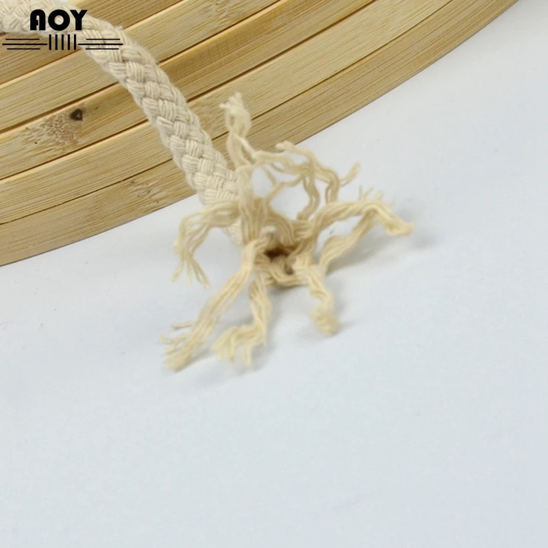 Хлопковая веревка 5 мм декоративный витой круглый шнур для рукоделия шитье