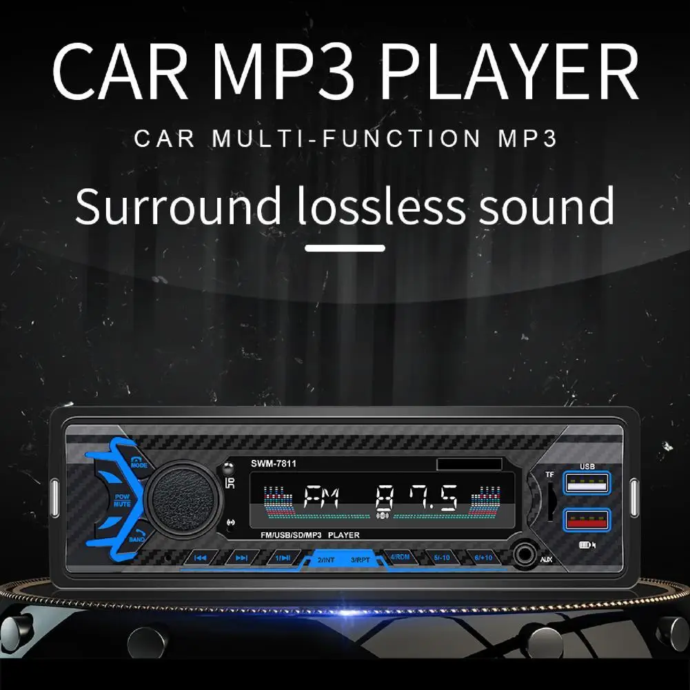 

Автомобильный MP3-плеер, два USB-порта, быстрая зарядка, Bluetooth, громкая связь, радио, плеер для автомобилей, автомагнитола, магнитола, 2 Дин, андро...