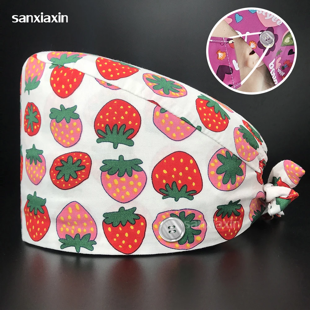 Printed surgery hat medical adjustable dental scrub cap surgical cap pet care beauty salon clinical nurse work cap with button
Printed surgery hat medical adjustable dental scrub cap surgical cap pet care beauty salon clinical nurse work cap with button