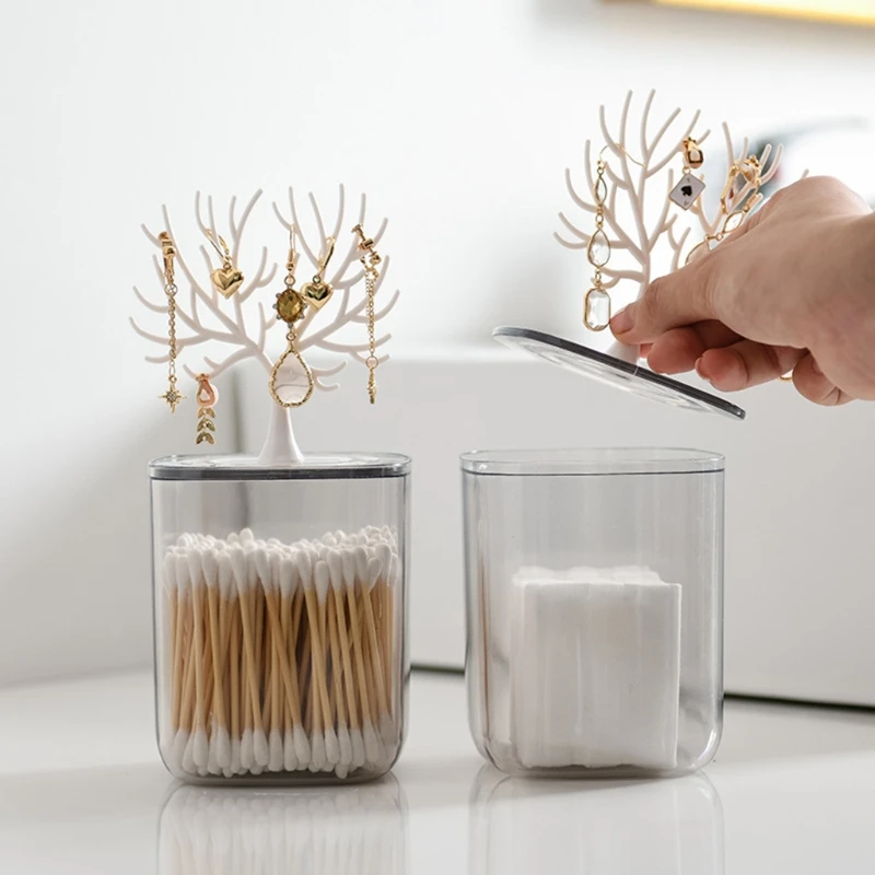 Transparent Cotton Swab Pad Storage Box Earrings Necklace Ring Bracelet Jewelry Display Stand Organizer Holder
Transparent Cotton Swab Pad Storage Box Earrings Necklace Ring Bracelet Jewelry Display Stand Organizer Holder