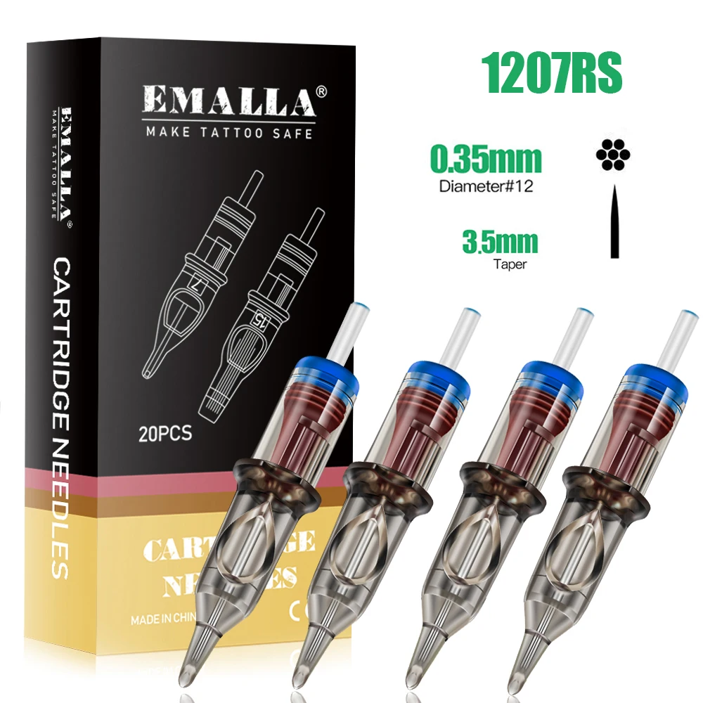 EMALLA 20 шт. серый картридж для тату иглы 7RS круглый затеняющий Перманентный макияж для бровей губ иглы для тату машина ручка
EMALLA 20 шт. серый картридж для тату иглы 7RS круглый затеняющий Перманентный макияж для бровей губ иглы для тату машина ручка