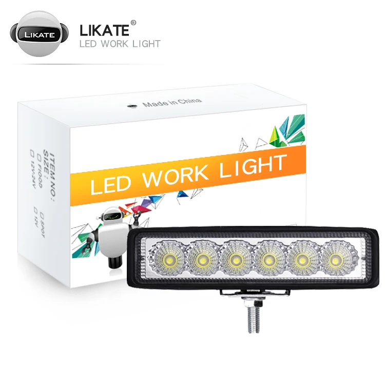 LKT 1Pcs 18w DRL LED Spot Flood Work Light Worklight 9-32V 4WD 12 volt led work lights for Off Road Vehicle SUV car trucks
LKT 1Pcs 18w DRL LED Spot Flood Work Light Worklight 9-32V 4WD 12 volt led work lights for Off Road Vehicle SUV car trucks