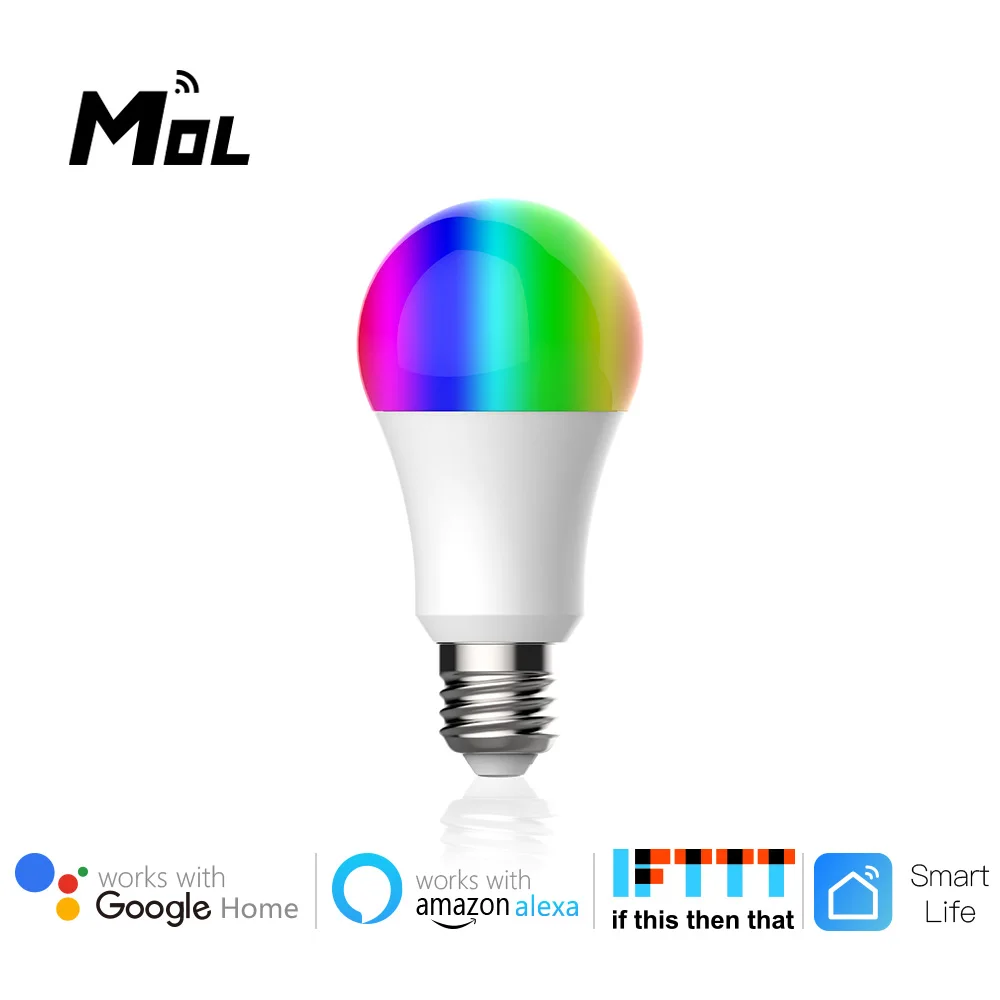 E27 Wifi Smart LED Light Bulb 9W Dimmable RGB Lamp Tuya App Smart Remote Control Compatible with Google Home Alexa Voice Control
E27 Wifi Smart LED Light Bulb 9W Dimmable RGB Lamp Tuya App Smart Remote Control Compatible with Google Home Alexa Voice Control