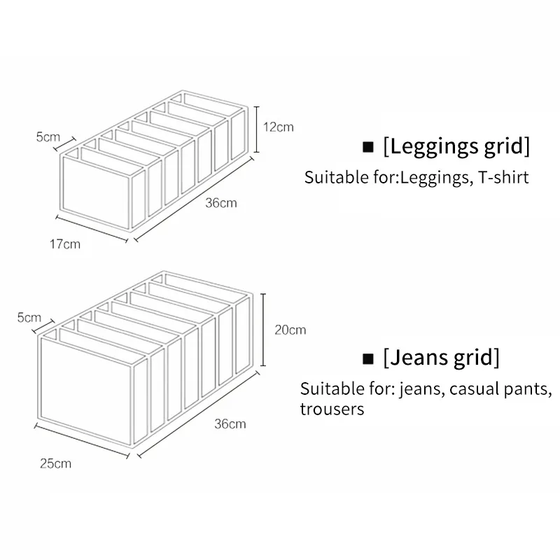 Jeans Compartment Storage Box Closet Clothes Drawer Mesh Separation Box Stacking Pants Drawer Divider Can Washed Home Organizer
Jeans Compartment Storage Box Closet Clothes Drawer Mesh Separation Box Stacking Pants Drawer Divider Can Washed Home Organizer