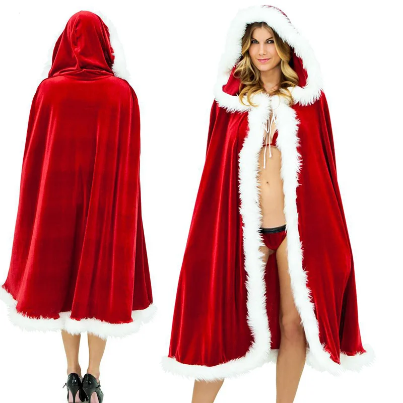 Newly Sexy Women Christmas Long Flannelette Hooded Cloak Cape Cosplay Clothes Costume FIF66
Newly Sexy Women Christmas Long Flannelette Hooded Cloak Cape Cosplay Clothes Costume FIF66