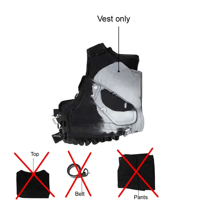 The Punisher Season 1 Cosplay Frank Castle Vest Halloween Carnival Costumes for Adult Men Punk Skull Coat Fancy Chest Armor
The Punisher Season 1 Cosplay Frank Castle Vest Halloween Carnival Costumes for Adult Men Punk Skull Coat Fancy Chest Armor