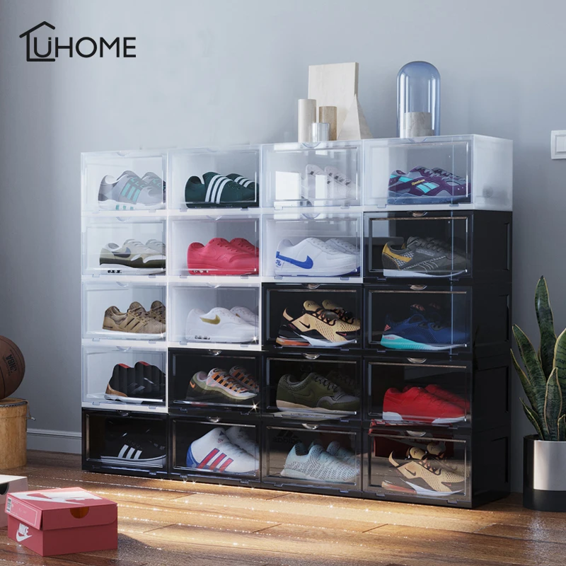 Transparent Shoe Box Plastic Thickened Dustproof Shoes Organizer Anti-oxidation DIY Combination Basketball Shoe Display Cabinet
Transparent Shoe Box Plastic Thickened Dustproof Shoes Organizer Anti-oxidation DIY Combination Basketball Shoe Display Cabinet