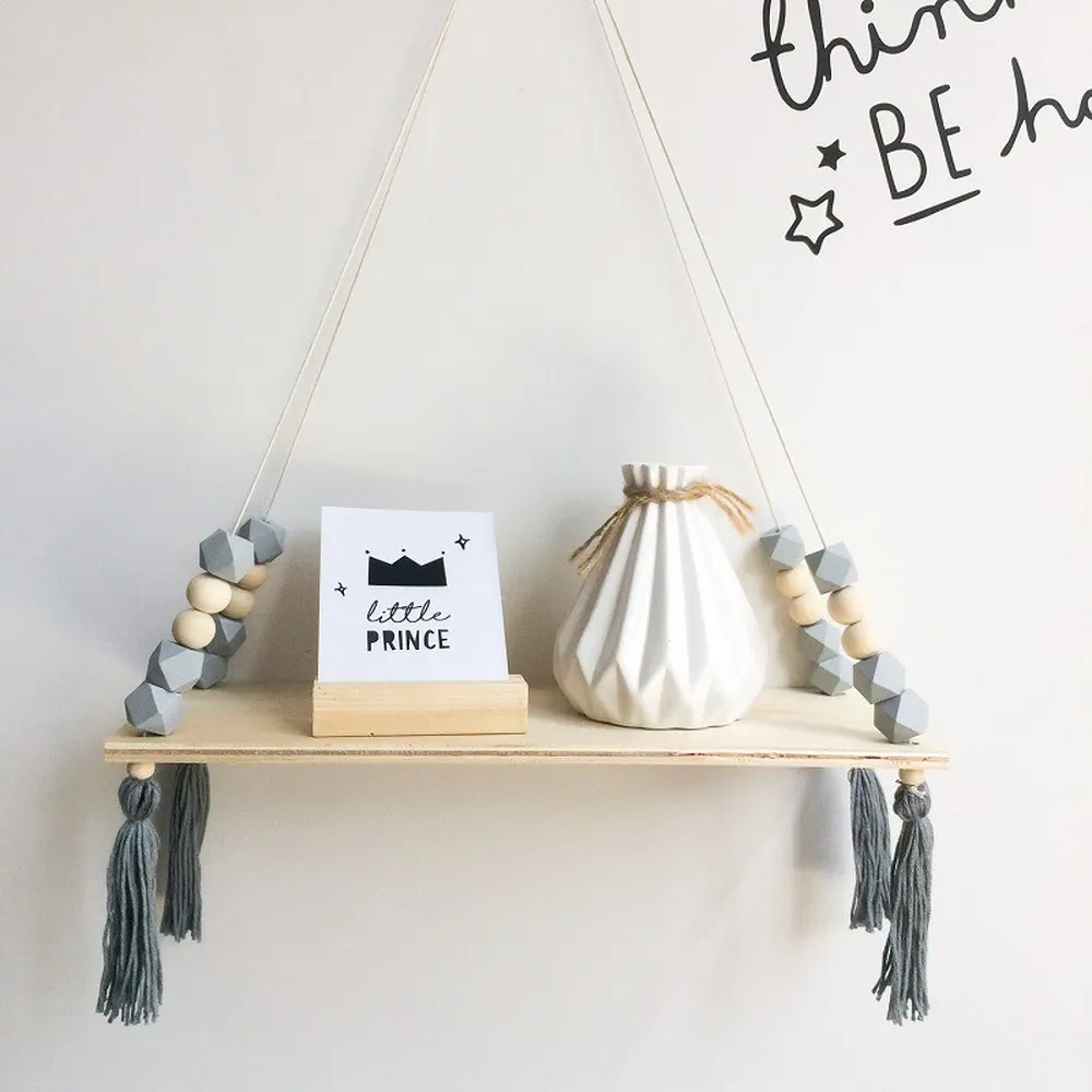 Storage Shelf Tassels Wood Cute Wall Hanging Storage Rack Simple Wall Decoration Room Furnish Artic Home Decoration 
Storage Shelf Tassels Wood Cute Wall Hanging Storage Rack Simple Wall Decoration Room Furnish Artic Home Decoration
