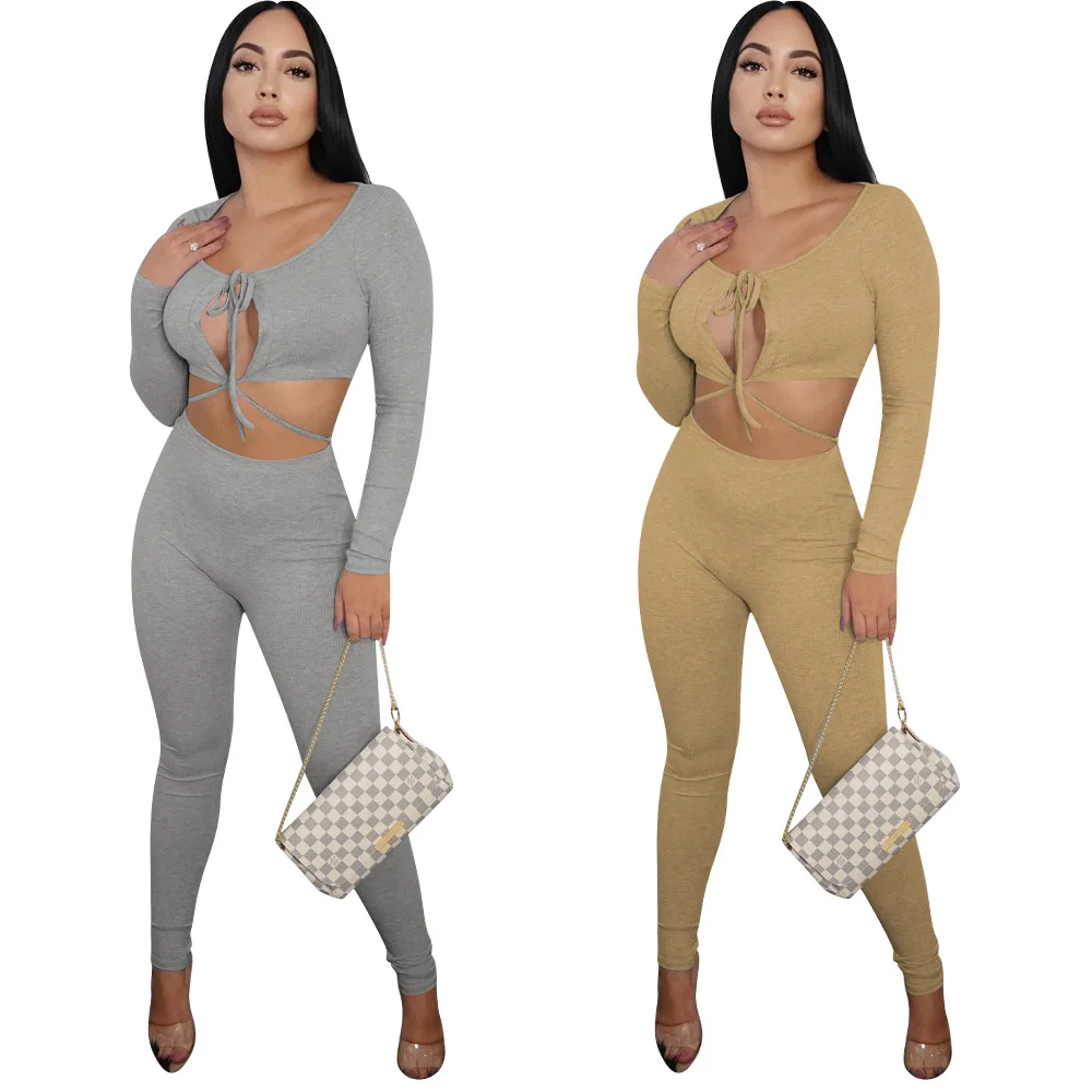 H9325 European and American Women's Autumn and Winter Style Sexy Slim Body Two-color Hollow Long Sleeve Two-piece Set
H9325 European and American Women's Autumn and Winter Style Sexy Slim Body Two-color Hollow Long Sleeve Two-piece Set